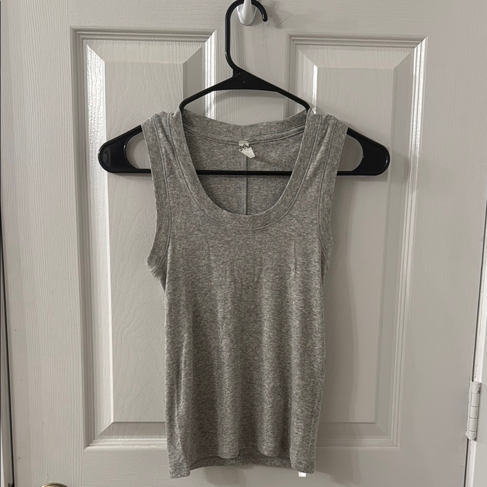 FP Movement by Free People Gray Scoop Neck Tank Top